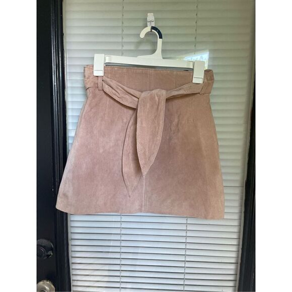 NWT BlankNyc Leather Suede Candy Blush Pink Mini Skirt Size 25 - Picture 15 of 16